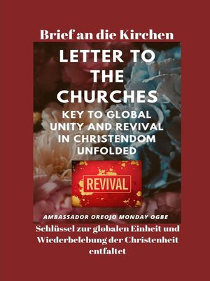 cover image of Brief an die Kirchen  Schlüssel zur globalen Einheit und Wiederbelebung der Christenheit entfaltet
